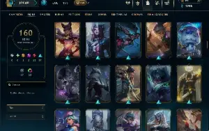 Platina 4 com TODOS os champs e 160 Skins ( JG / MID / ADC )
