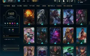 Platina 4 com TODOS os champs e 160 Skins ( JG / MID / ADC )