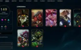 Conta League of Legends Full Acesso - 125 Champs e 149 Skins