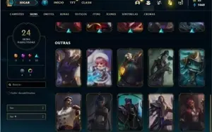Conta ouro 1 com 63 Champs e 24 Skins