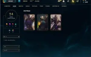 Conta ouro 1 com 63 Champs e 24 Skins
