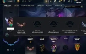 Bronze 2 com TODOS os champs e 318 Skins + 4 Prestigios