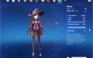 Genshin Impact AR 46 com 5 personagens 5estrelas