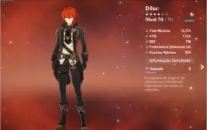 Genshin Impact AR 46 com 5 personagens 5estrelas