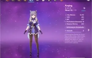 Genshin Impact AR 46 com 5 personagens 5estrelas