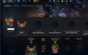Ouro 1 com 45 Champs e 9 Skins