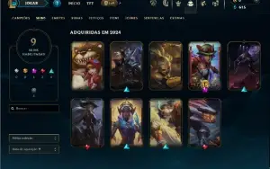 Ouro 1 com 45 Champs e 9 Skins