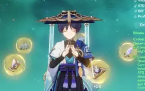 Conta gensh com 5 personagem t5 e 1 arma t5