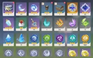 Conta genshin impact xiao, zhongli, albedo c1, furina e +
