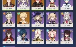 Genshin Impact AR47 Diluc + 2Childe + Vários 4Estrelas