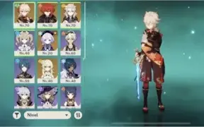 Ar37. kuzuha + juramento, Albedo, Diluc e Qiqi