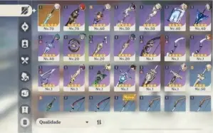 Ar37. kuzuha + juramento, Albedo, Diluc e Qiqi