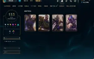 Ouro 1 com TODOS os champs e 153 Skins