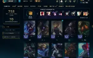 Ouro 1 com TODOS os champs e 153 Skins