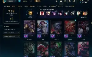 Ouro 1 com TODOS os champs e 153 Skins