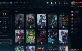 Conta lol com skins , já foi plat agora esta ouro