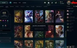 Conta lol com skins , já foi plat agora esta ouro
