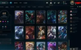Conta lol com skins , já foi plat agora esta ouro
