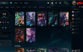 Conta lol com skins , já foi plat agora esta ouro
