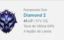 Diamante 2 64% WR (e-mail não confirmado)