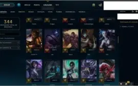 Conta LoL - 105 campeões com várias skins