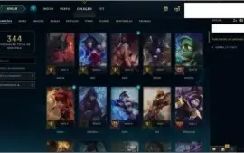 Conta LoL - 105 campeões com várias skins