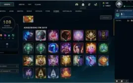 Conta League of Legends┃Platina IV┃42 skin's┃Troca de nick