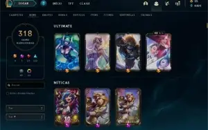 Conta lol Diamante 3 com muitas skins !