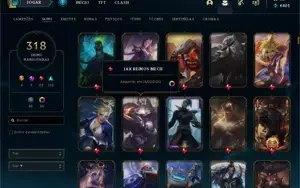 Conta lol Diamante 3 com muitas skins !