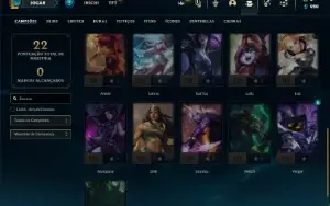 Conta ouro 4 com 26 Champs e 2 Skins