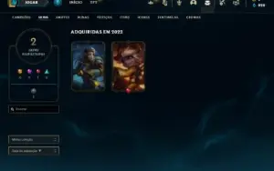 Conta ouro 4 com 26 Champs e 2 Skins