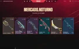 Conta Valorant Vandal Sublime E Karambit No Mercado Noturno