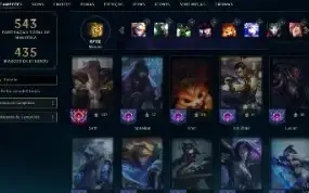 Conta De Lol Nivel 451 - Full Champ - 600 + Skins