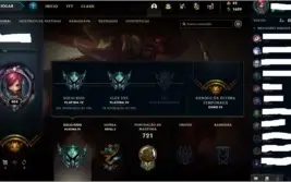 Conta League of Legends - 210 Skins - Platina IV