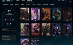 CONTA LOL LV 91- 98 CAMPEÕES-42 SKINS-10 CROMAS