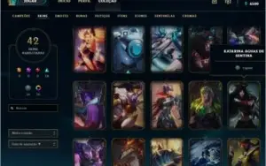 CONTA LOL LV 91- 98 CAMPEÕES-42 SKINS-10 CROMAS