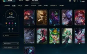 CONTA LOL LV 91- 98 CAMPEÕES-42 SKINS-10 CROMAS