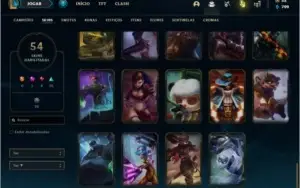 Conta ouro 4 com 54 skins e 84 champs
