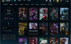 Conta ouro 4 com 54 skins e 84 champs