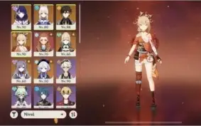 Ar56. Yoimiya + agitação, Raiden, kokomi, zhongli e muito +