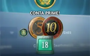 CSGO PRIME, MEDALHA DE 5 E 10 ANOS E 18 ANOS DE SERVIÇO.