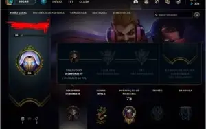 conta no lol unranked baratinha