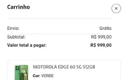 Motorola Edge 60 5G 512Gb – Preço Exclusivo!