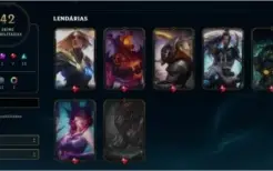 Conta lol muito barata com várias skins