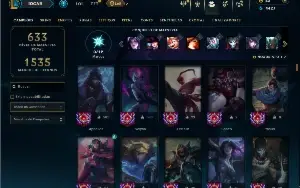 Unranked com TODOS os champs e 272 Skins ( ADC / JG )