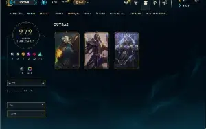 Unranked com TODOS os champs e 272 Skins ( ADC / JG )