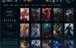 Unranked com TODOS os champs e 272 Skins ( ADC / JG )