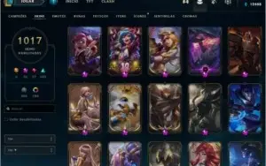 CONTA 1.017 SKINS LEAGUE OF LEGENDS