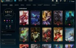 CONTA 1.017 SKINS LEAGUE OF LEGENDS