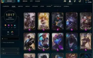 CONTA 1.017 SKINS LEAGUE OF LEGENDS